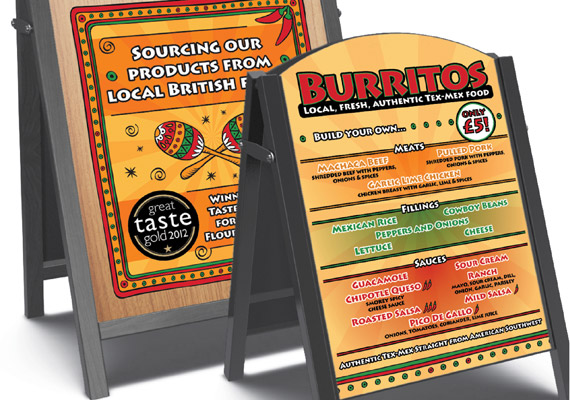 We designed the branding for a new street food retailer. Burritos wanted a mexican themed logo and menu design.